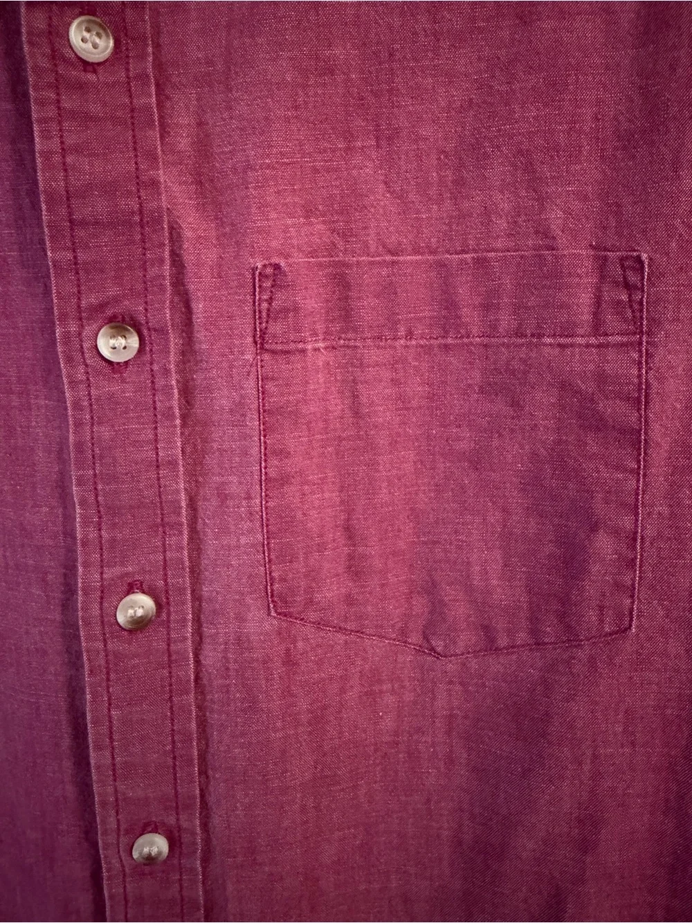 Banana Republic Short-Sleeve Button-Down Shirt - Magenta